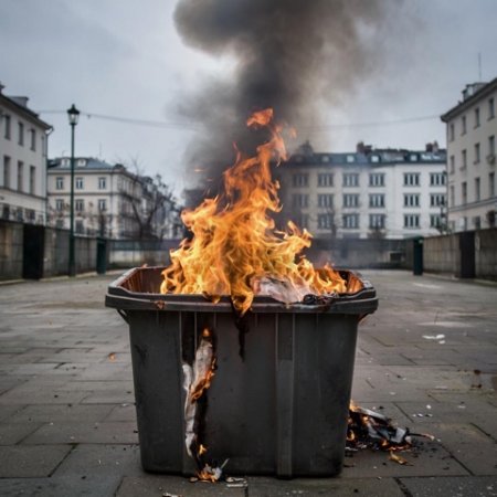 Загорание мусора в мусорных баках: причины и последствия Загорание мусора в мусорных баках: причины и последствия